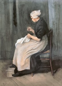 Scheveninger Näherin de Vincent van Gogh
