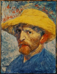 Auto-retrato com chapéu de palha amarelo de Vincent van Gogh