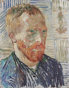Autorretrato com impressão japonesa de Vincent van Gogh
