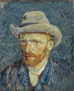 Autorretrato com chapéu de feltro cinzento de Vincent van Gogh