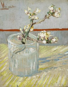 Raminho de amendoeira em flor num copo de Vincent van Gogh