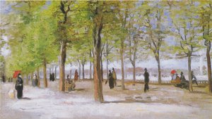 Terraço nos Jardins do Luxemburgo de Vincent van Gogh