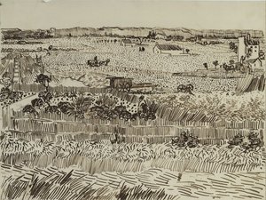 A colheita em Provence para Émile Bernard, 1888 de Vincent van Gogh