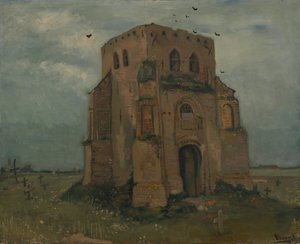 A torre da igreja velha em Nuenen de Vincent van Gogh
