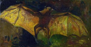 O morcego par Gogh, Vincent, van (1853-1890). Óleo sobre tela, tamanho : 41,5x79 de Vincent van Gogh