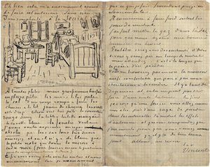 O quarto, Carta a Paul Gauguin de Arles, quarta-feira, 17 de outubro de 1888 de Vincent van Gogh