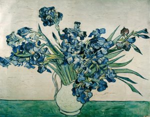 Jarra com íris de Vincent van Gogh