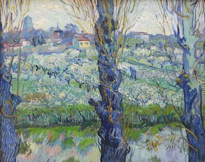Vista de Arles, pomares em flor de Vincent van Gogh