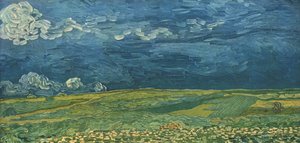 Campos de trigo sob Thunderclouds, julho de 1890, 1947. de Vincent van Gogh