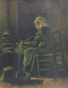 Mulher na roda de giro, 1885 de Vincent van Gogh