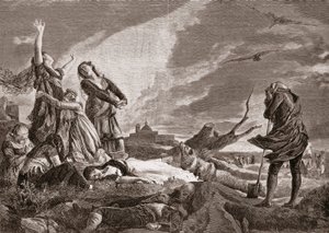 Guerra da Independência Espanhola (1808-1814). Funeral em La Moncloa, Madrid, em 3 de Maio