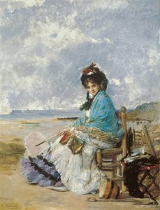 Dias de Verão - Palmaroli y Gonzalez, Vicente (1834-1896) - ca 1885 - Óleo sobre madeira - 44x32 - Museo Carmen Thyssen, Málaga