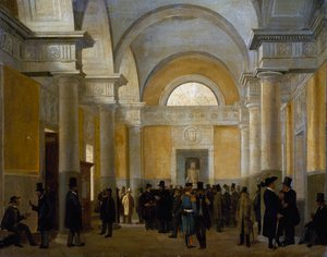 Interior do Palazzo San Giacomo em Nápoles de Vincenzo Abbati