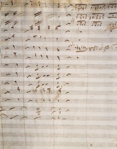 Partitura manuscrita para a ópera Beatrice di Tenda, de Vincenzo Bellini (1801-1835)