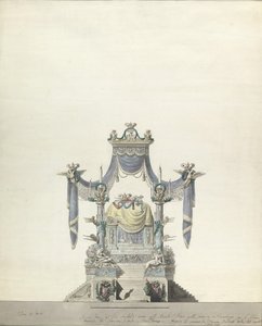 Catafalco para a Imperatriz Catarina, a Grande da Rússia Elevação da Frente., 1796.