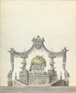 Catafalco da Imperatriz Catarina, a Grande da Rússia Elevação Lateral., 1796.