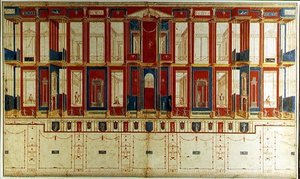 Decorações da Parede Pompeiana (aguarela e guache sobre papel)