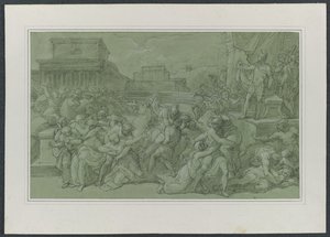 Violação dos Sabines, c. 1820 de Vincenzo Camuccini