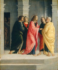 Cristo instruindo Pedro e João a se prepararem para a Páscoa, 1504. de Vincenzo Civerchio