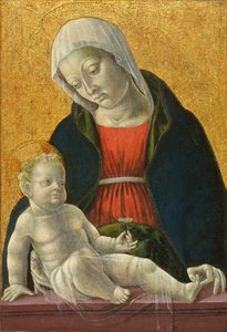 Madonna and Child, cerca de 1460-1470 (tempera e folha de ouro no painel) de Vincenzo Foppa