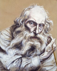 Auto-retrato, de Vincenzo Gemito (1852-1929), tempera sobre papel, 50x40 cm