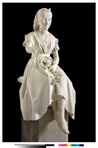 Retrato de Marquise Virginia Busti Porro como Menina ou Menina oferecendo uma flor