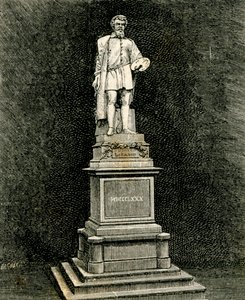 O Monumento a Antonio Allegri da Correggio, de Vincenzo Vela (1820-1891), Correggio, Emilia-Romagna, Itália