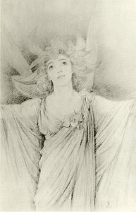Lady Tree como Titania (gravura) de Violet Rutland