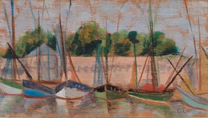 Um colar de barcos de Violette de Mazia