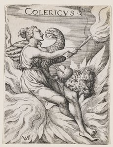 Temperamento Cólico, c.1530-62 (gravura) de Virgilius the elder Solis