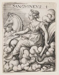 Sangue Temperamento, c.1530-62 (gravura) de Virgilius the elder Solis