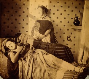 Estudo fotográfico de Isabella Grace e Clementina Maude, c.1853-4 de Viscountess Hawarden