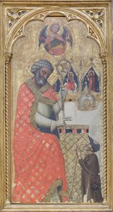São Pedro abençoa um peregrino, c.1350 (têmpera sobre painel)