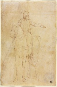 Figura blindada a cavalo, c. 1450 de Vittore Carpaccio