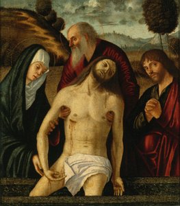 Carpaccio - A LAMENTAÇÃO, COM A MADONA E OS SANTOS JOSÉ DE ARIMATÉIA E JOÃO EVANGELISTA, Perocco 4 de Vittore Carpaccio