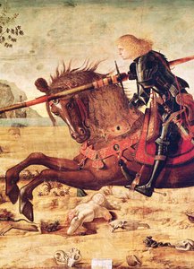 Detalhe, de, st. George, matando, a, dragão, c.1502-07 de Vittore Carpaccio