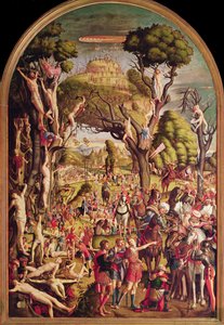 A Crucificação e a Glorificação dos Dez Mil Mártires no Monte Ararat de Vittore Carpaccio