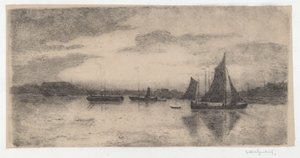 Antuérpia: Pôr do Sol [Antuérpia: Pôr do Sol] de Vittore Grubicy