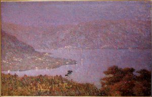 Pearl of Love (Nebbiolina sul lago) (Névoa sobre o lago, Névoa sobre o lago) Pintura de Vittore Grubicy de Dragon (1851-1920) 1896 Dim 33,5x51 cm Milão, Galleria d