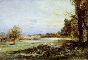 País, cerca de 1870, por Vittorio Avondo (1836-1910), óleo sobre tela, 24x35 cm