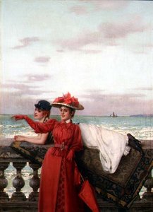 Daydreamers (um de um par) de Vittorio Matteo Corcos
