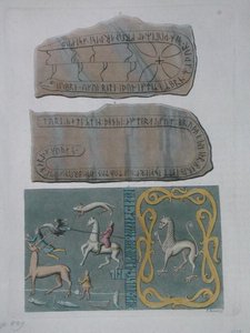 Tapete de Adeland e pedras com inscrições rúnicas, de 