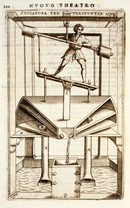 Máquina de bombeamento hidráulico para movimentação de água, 1607