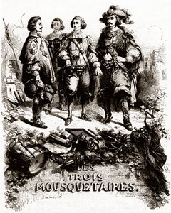 Página de título de "Os Três Mosqueteiros" de Vivant (after) Beauce