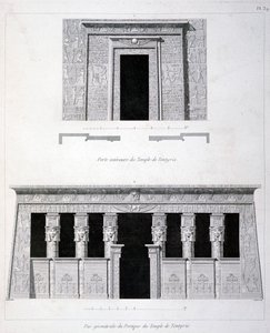 Uma entrada e pórtico no templo de Tentyris, século XIX