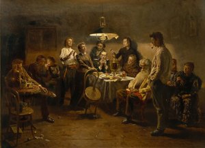 Uma noite de convívio, 1875-1897 de Vladimir Egorovic Makovsky