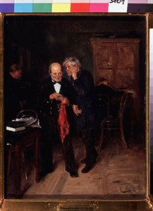 Confiança. Pintura de Vladimir Yegorovich Makovski (Makovsky, Makovskij) (1846-1920), huile sur toile de Vladimir Egorovic Makovsky