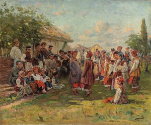 Festival em uma vila ucraniana, c. 1882-1917