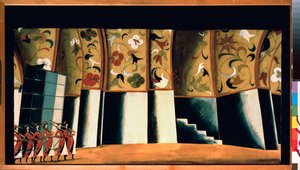 Decoração preparatória da ópera "uma vida para o czar"