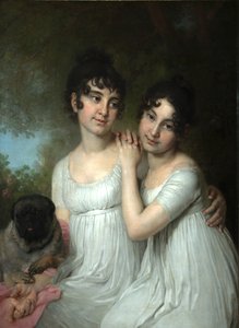 Retrato das Condessas EA e AA Kurakin, 1802 de Vladimir Lukich Borovikovsky